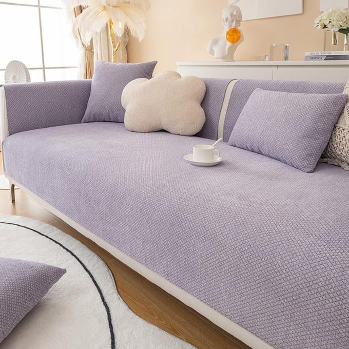 Chenille Sofakussen Modern Eenvoudig Anti-Kras Kussen Vier Seizoenen Universeel Antislip High-End Sofa Rugleuning Handdoek 70*70cm