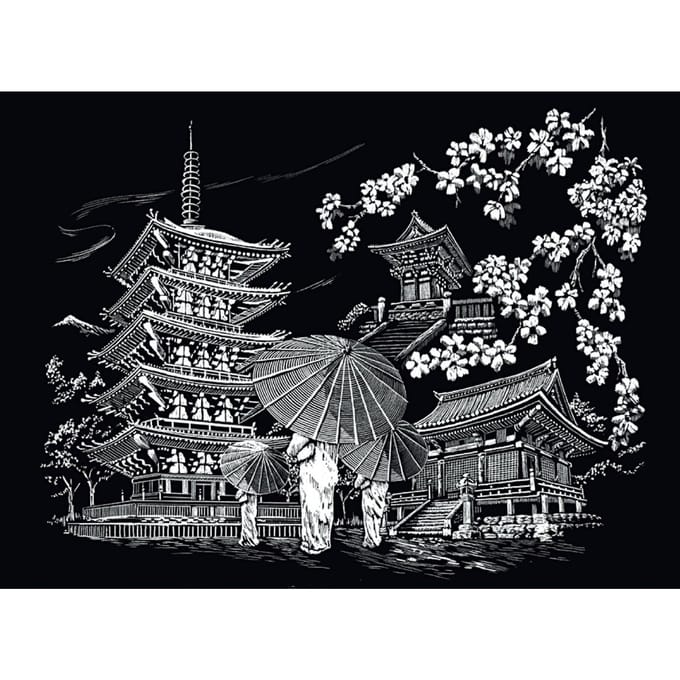 Krasplaat "Kyoto-tempel"