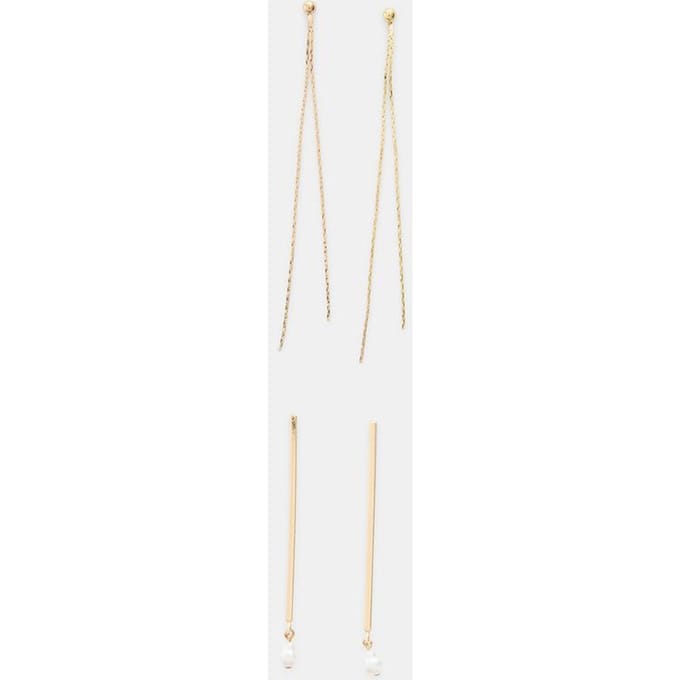 Stradivarius Set van 2 oorhangers  Goud OS