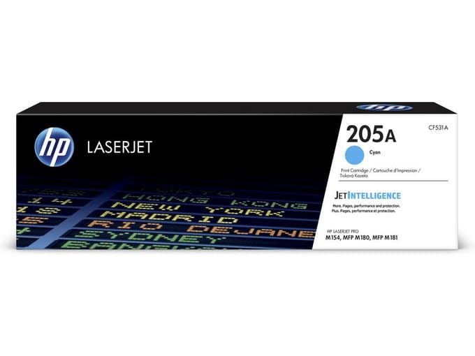 Tonercartridge hp cf531a 205a blauw