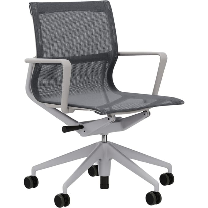 Vitra Physix bureaustoel - soft grey - 08 kiezelgrijs - soft grey - Wieltjes voor harde bodems