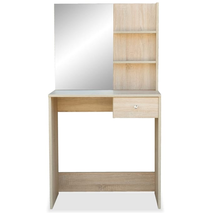 vidaXL - Kaptafel - 75x40x141 - cm - bewerkt - hout - eikenkleurig