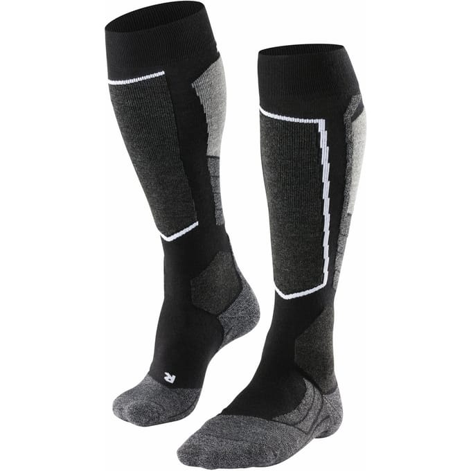 FALKE SK2 warm dik wol functioneel materiaal skisokken heren zwart - maat 42-43