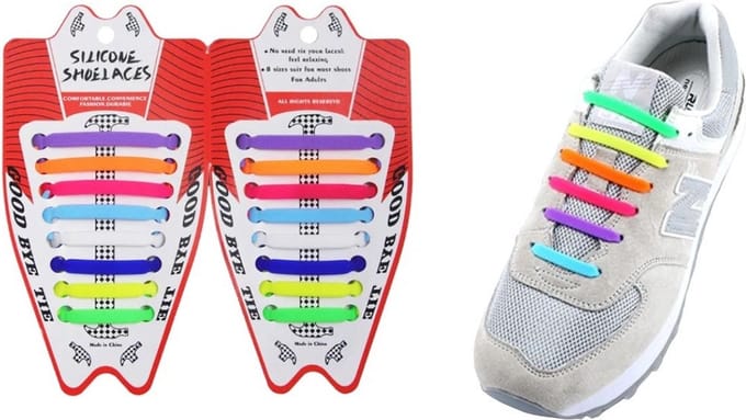 Elastische siliconen veters Mix color