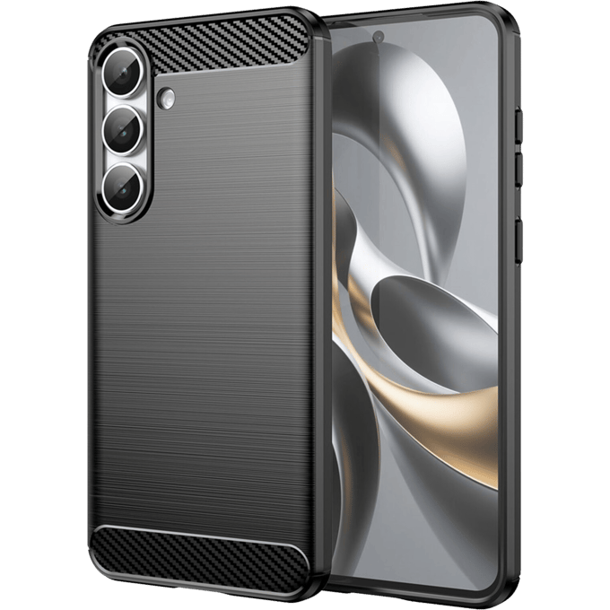 Mocaa Samsung Galaxy S25 FE Brushed Hoesje Zwart