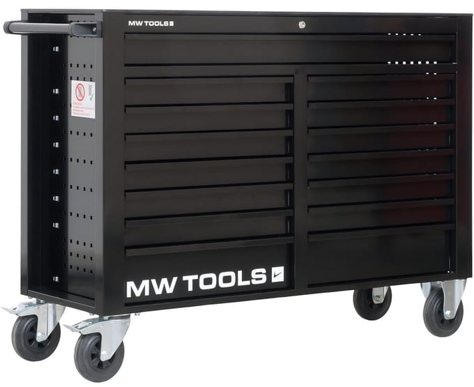 Gereedschapswagen breed 15 lades zwart MW Tools GW115B