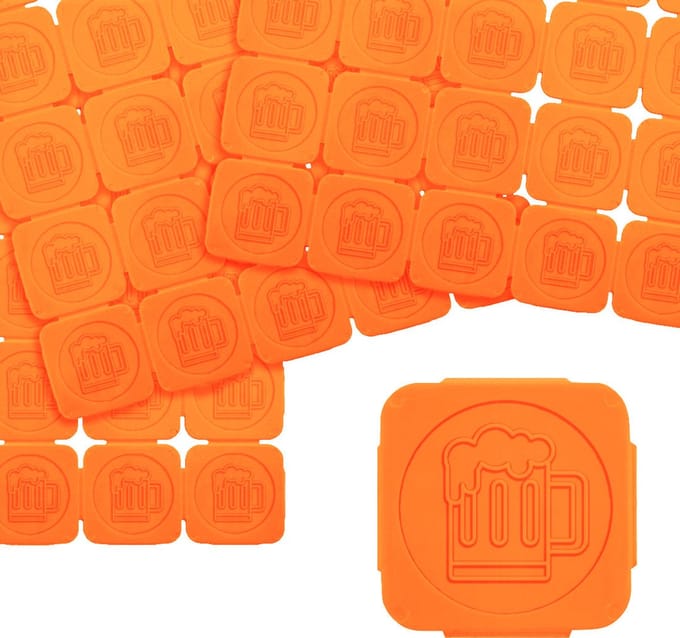 CombiCraft fluorescerende breekmunten fluor oranje - per 1000 munten