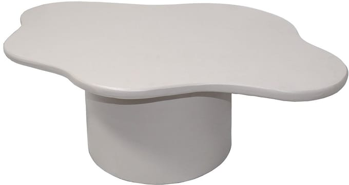 Vente-unique Salontafel van metaal - Crèmewit - POLENDRA