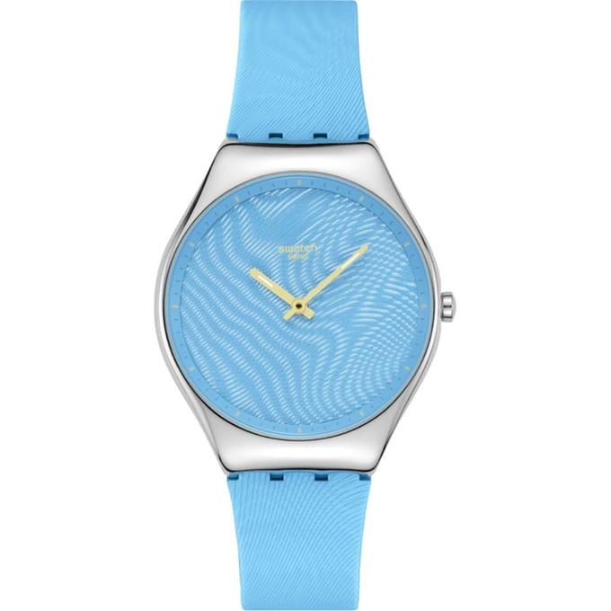 Swatch Skin Irony SYXS164 Iridescently blue Horloge