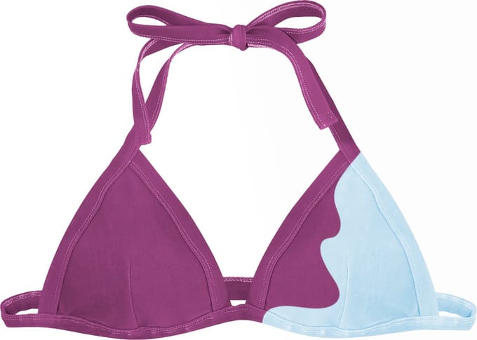SEA'SONS - Bikini Top Dames - Kleurveranderend - Cherry-Blauw - Maat L