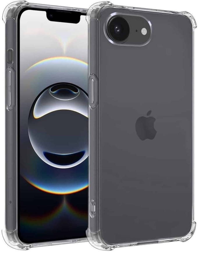 Cityhoesje - Backcover iPhone 16e-17e - Antischock - Transparant