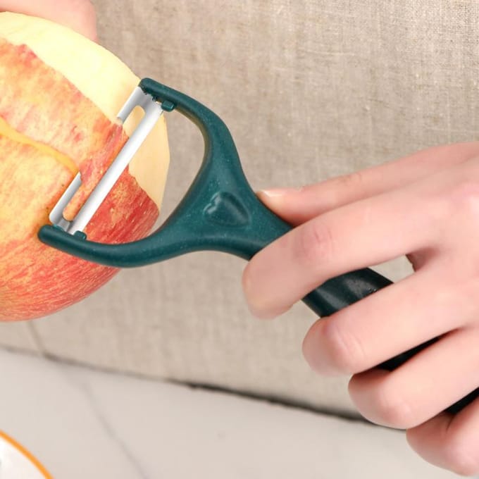 RVS Schilmesje Huishoudelijke Meloen Schiller Fruit Schiller Aardappelschiller Meloen en Fruit Schiller Schilmesje blauw