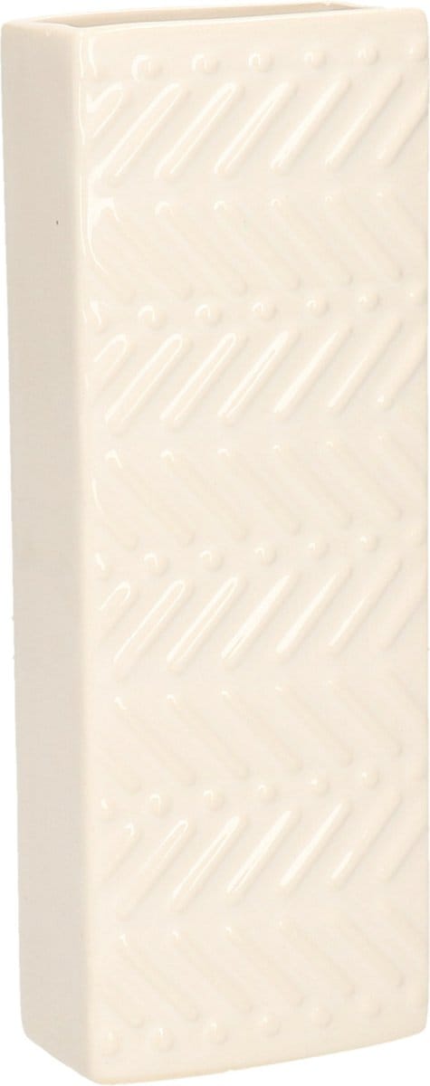 Gerimport Waterverdamper - creme wit - keramiek - 400 ml - radiatorbak luchtbevochtiger - 7,4 x 18,6 cm