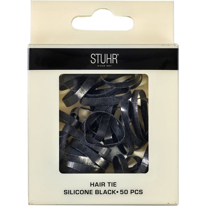 Stuhr Hair Tie Silicone Black 50 st