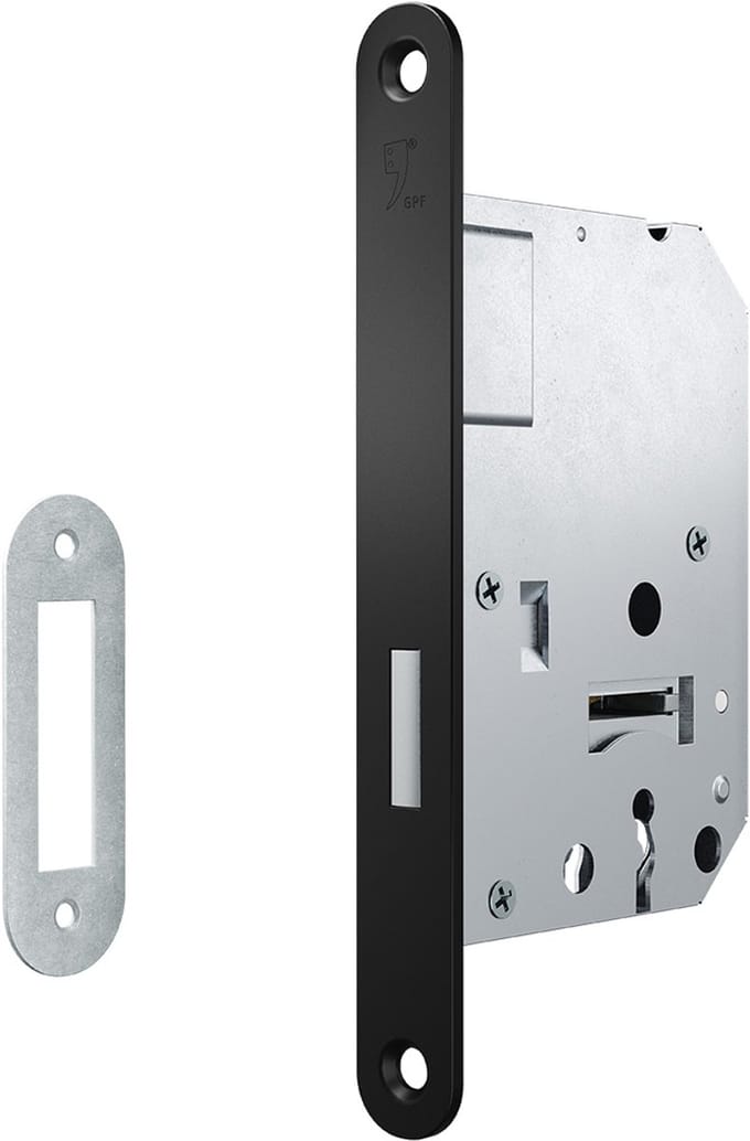 Insteekslot - Zwart - GPF - GPF0101.1Z kastslot Klavier BB Zwart egaal