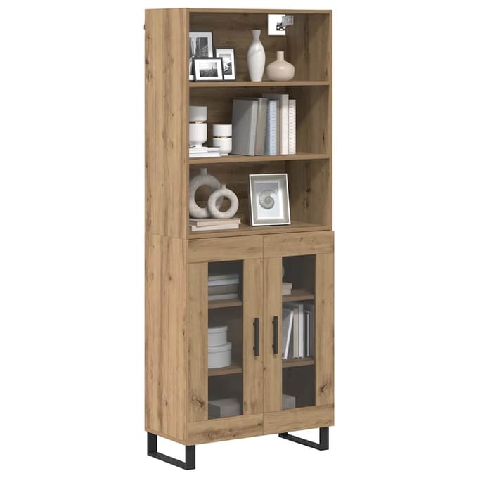 vidaXL - Highboard - 2 - st - Artisan - Eiken - 69,5 - x - 34 - x - 180 - cm