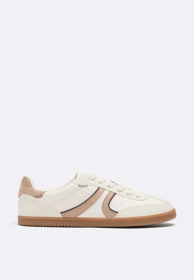 Stradivarius S011 Basic retro sneakers  ECRU 35