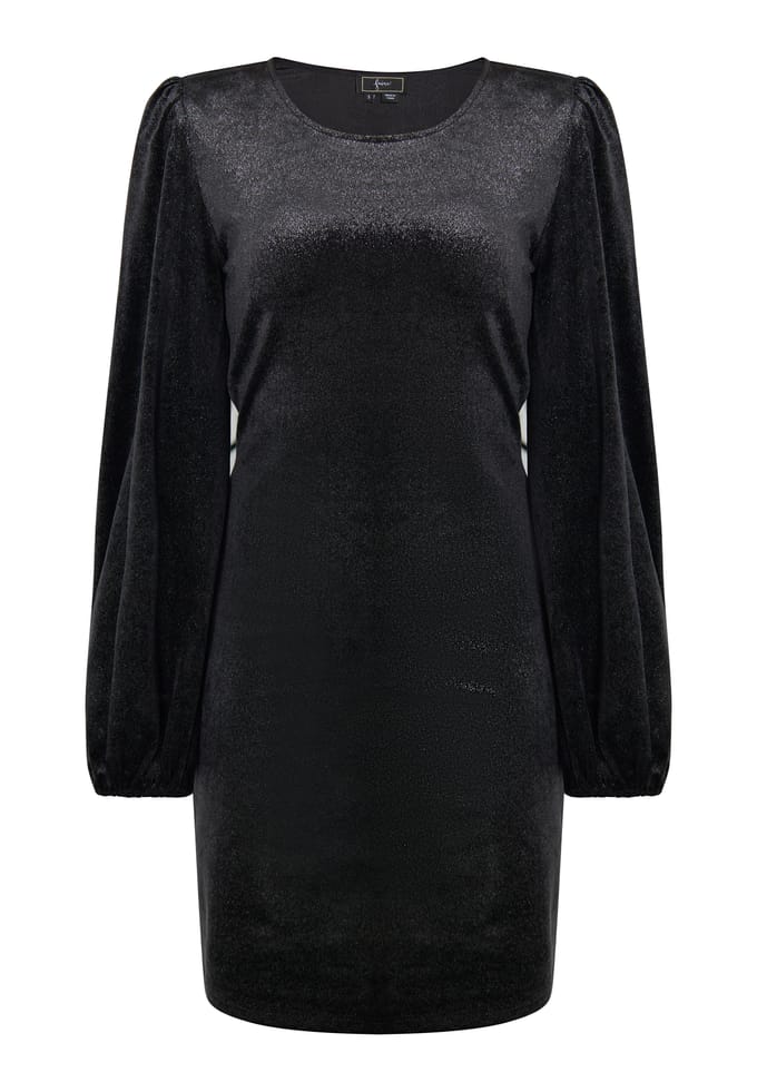 Faina Mini-jurk met lange mouwen Dames zwart