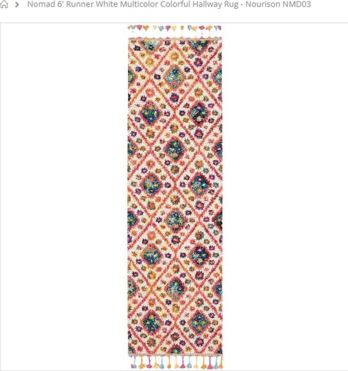 Nourison - Vloerkleed 'Nomad NMD03' - Multicolor/Veelkleurig - 66x182 cm
