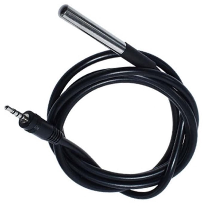 Waterdichte Temperatuursensor van Roestvrij Staal met Kabel (2 Meter, 2.5mm)