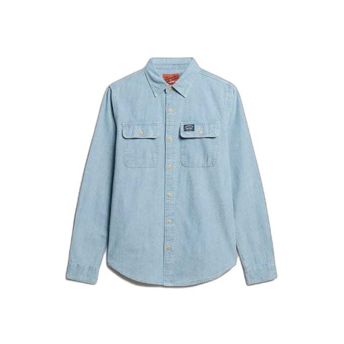 Katoenen shirt met lange mouwen Superdry