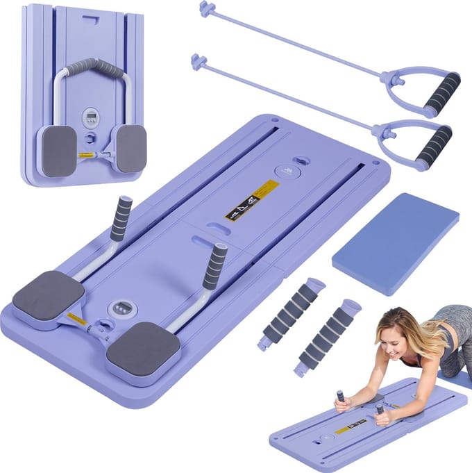 Pilates Board - Pilates Reformer - Multifunctioneel - Buikspier Oefenbord - Paars