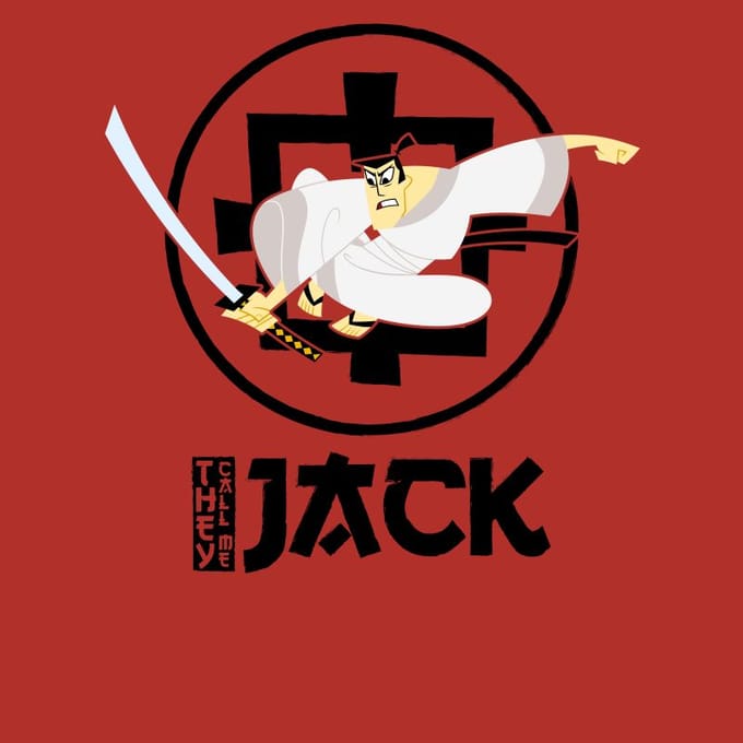 Samurai Jack They Call Me Jack Men's T-Shirt - Red - S