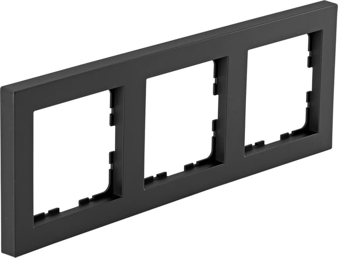 Q-Link S-Line afdekraam - 3-voudig - verticaal/horizontaal - mat zwart