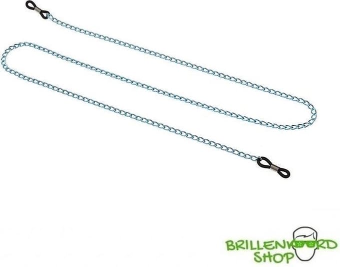 Brilketting – brillenketting – gevlochten staal – Blauw