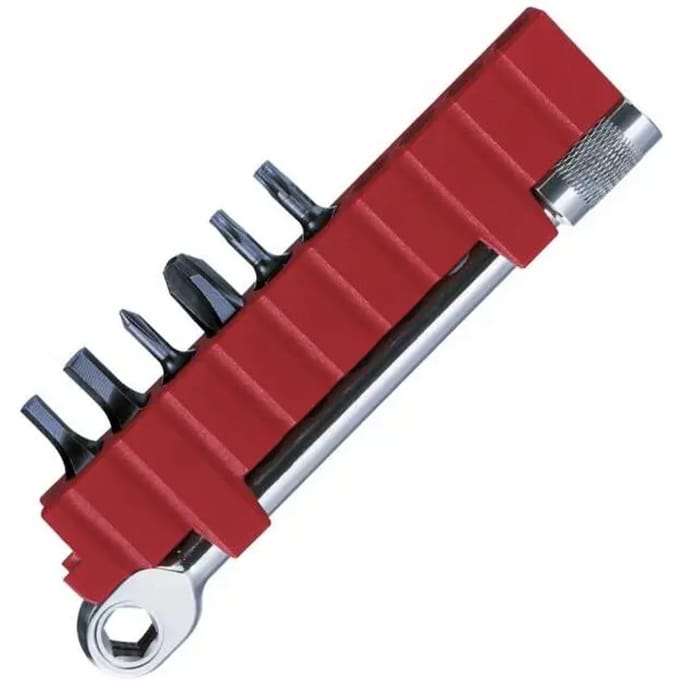 Statief + ratelsleutel + bits Victorinox Swisstool