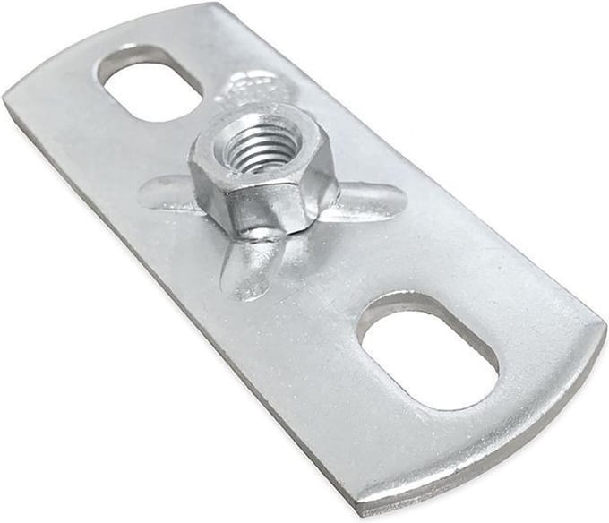 Muurplaat met moer - M16 - 120 x 40mm - Gegalvaniseerd