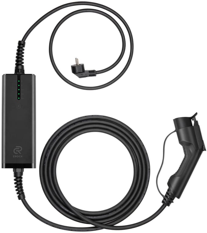 EROCK One Mobiele Lader Type 1 naar Schuko – 5 Laadstanden