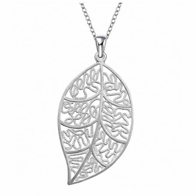 Ketting -filigraan boom blad -zilver - Charme Bijoux