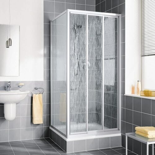 Kermi Nova 2000 sliding door 3-piece 90 x 200 cm N2STD0902011K