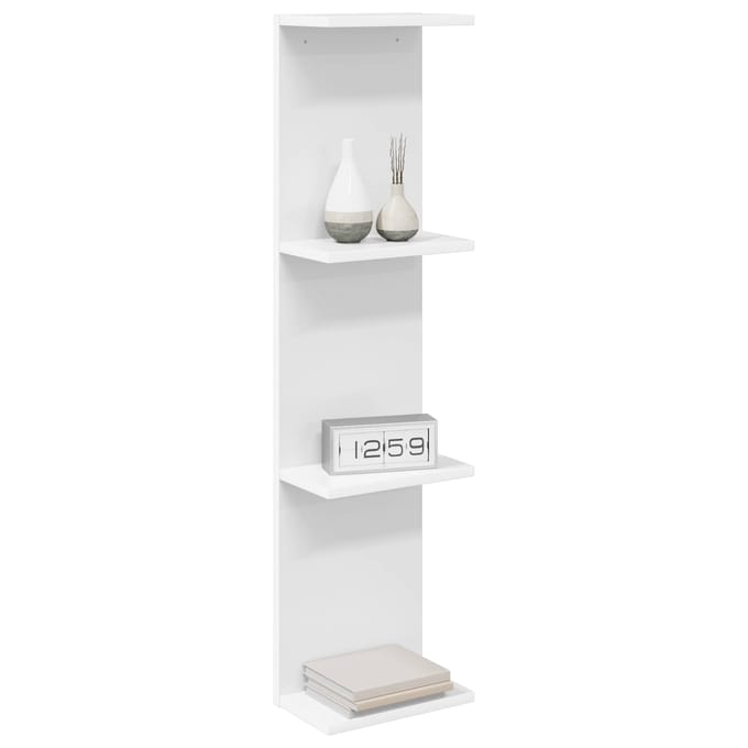 vidaXL - Wandplank - Wit - 22 - x - 15 - x - 100 - cm - Bewerkt - hout