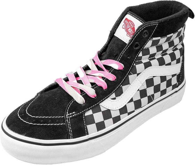 Platte Sneakerveters Lengte: 100cm - roze wit kleur verloop - Pimp je sneakers met onze veters!