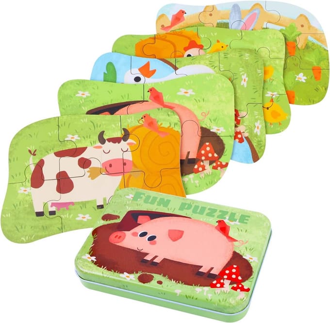 Kinderpuzzel voor Huisdieren | 5 Puzzels voor Kinderen