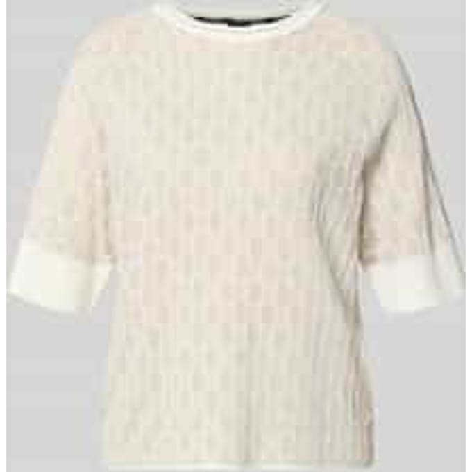 relaxed fit blouse van viscosemix met all-over logodetail
