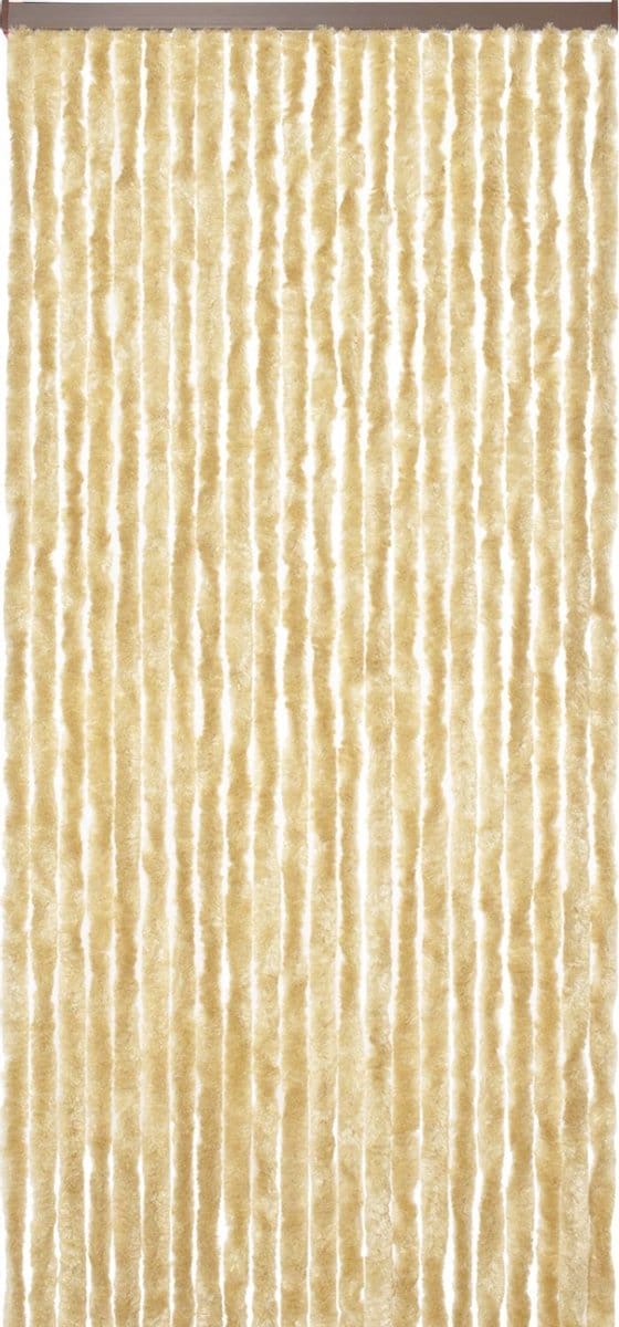 Vliegengordijn-kattenstaart- 90x220cm beige uni in doos