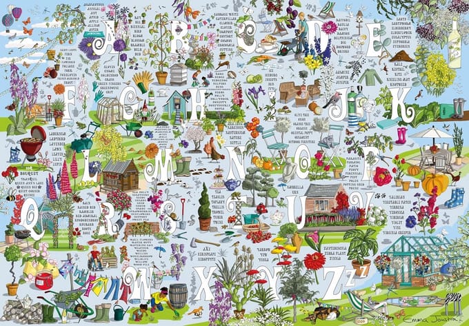 Legpuzzel Tuin A-Z 1000 Stukjes - Ontspannend Puzzelplezier
