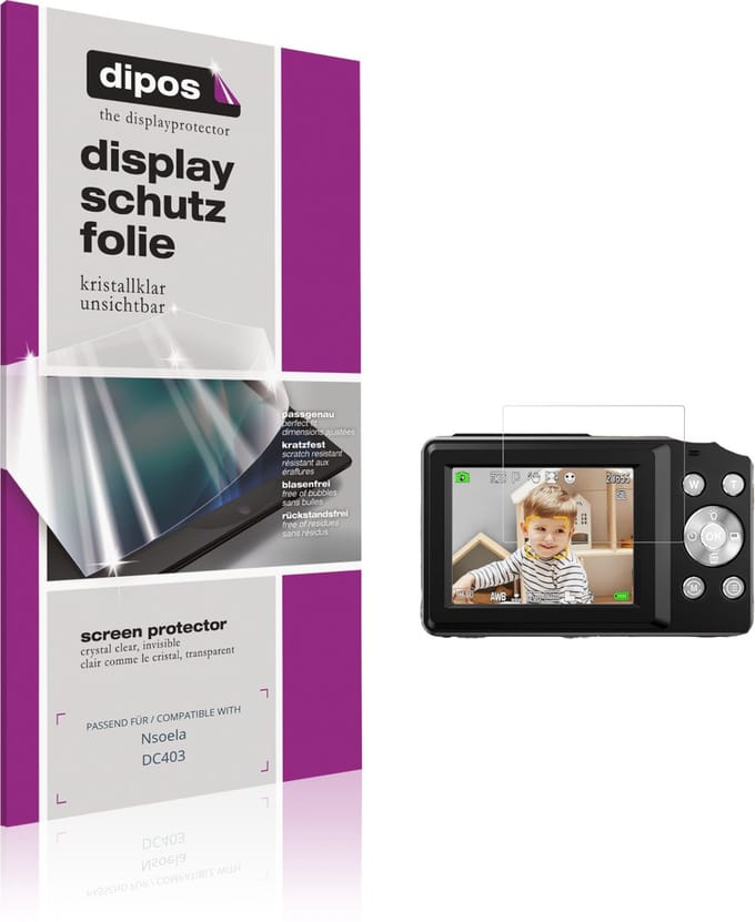 dipos – 4x Beschermfolie geschikt voor Nsoela DC403 | Krasbestendige & heldere Screenprotector Ultra-Thin