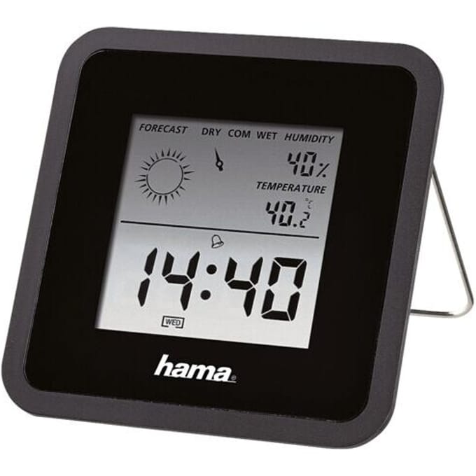 Hama Borneo 00185890 Thermo- en hygrometer Zwart