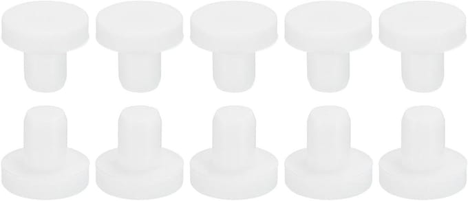 Rubberen Stopper - Gatdichter Flexibel - Afsluiten Leidingen - Zachte Flexibele Rubber - 6.5-7 mm Gat - Wit