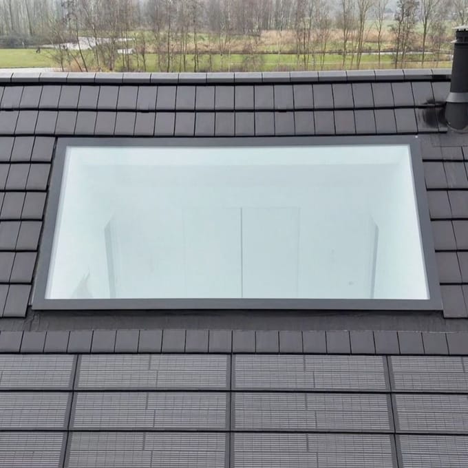 Vast Dakraam 60x250 cm – Triple Glas HR+++ – Schuin Dak – Geluidsisolerend