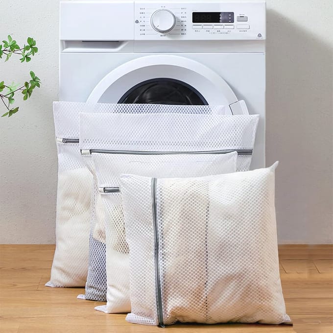 Duurzame set van 2 wasnetten voor wasmachine met ritssluiting - Reiswasnet (50 x 60 cm)
