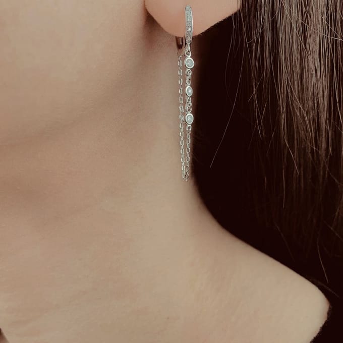 Hetty'S - Opvallende - Oorringen - 925 zilver - Zirconia's