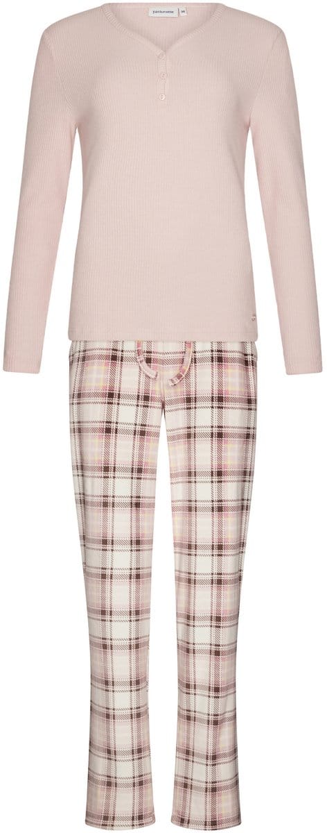Pastunette - Pink Checks - Pyjama/Huispak - Flannel/Fleece - Roze - Maat 46