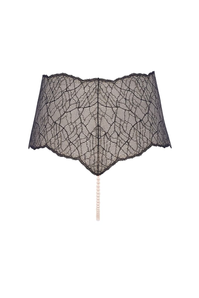 Bracli | Panty Parel String Zwart | Luxe Lingerie Maat Plus