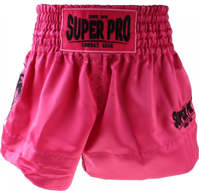 Super Pro Combat Gear Thai en Kickboksshort Hero Roze/Wit Extra Small