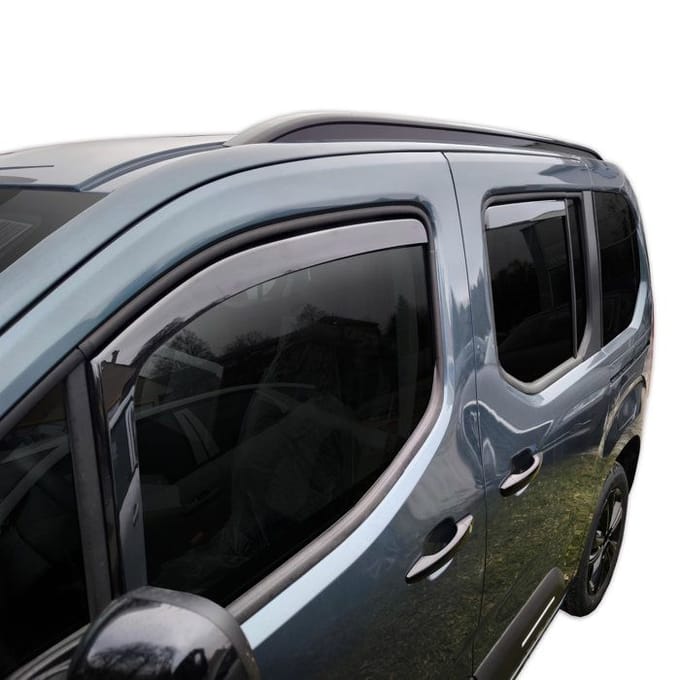 Déflecteurs d'air - Opel Combo (depuis 2018) - Aérodynamique - Montage facile - Teinté noir